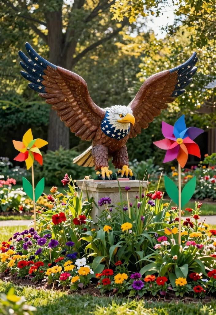 15 4th of July Decorations Outdoor Ideas That Stay Put in Wind - 15. Sturdy Outdoor Art Pieces 1