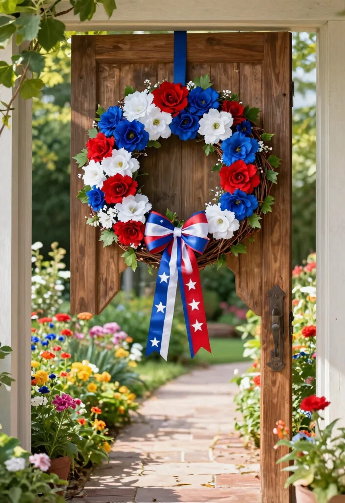 15 4th of July Decorations Outdoor Ideas That Stay Put in Wind - 4. Resilient Wreaths 1