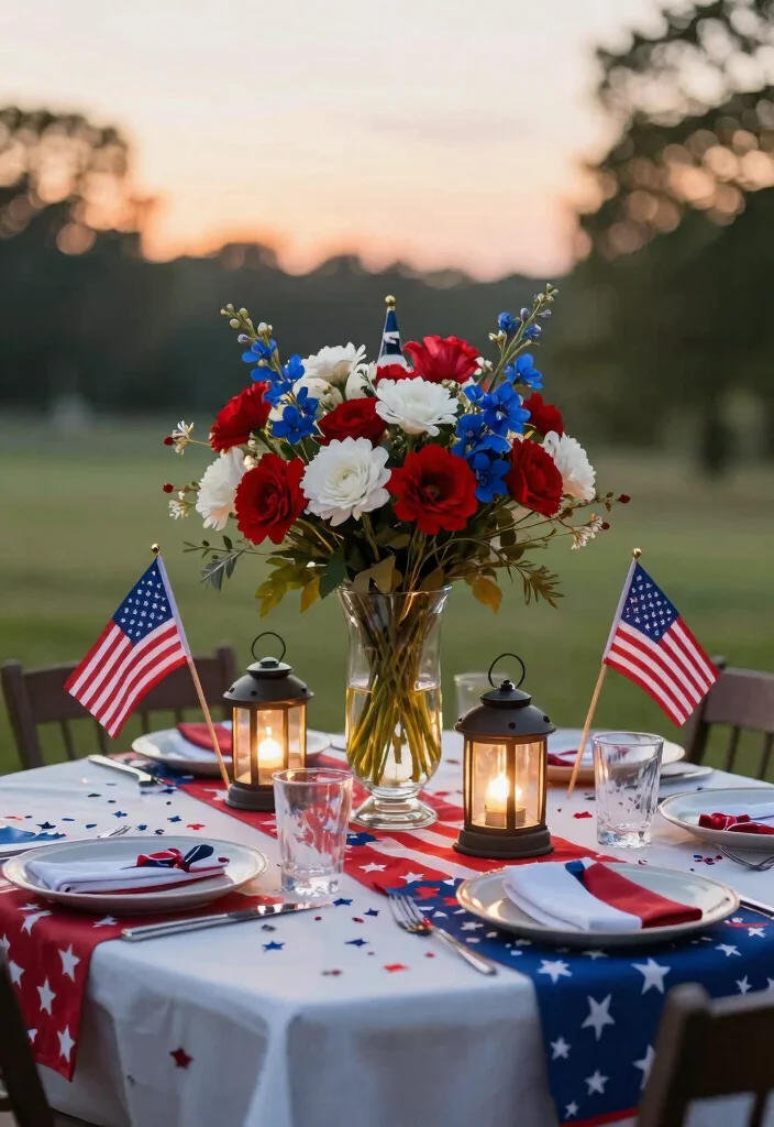 15 4th of July Decorations Outdoor Ideas That Stay Put in Wind - 5. Heavy-Duty Table Centerpieces 1