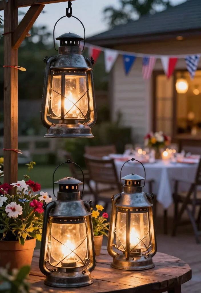 15 4th of July Decorations Outdoor Ideas That Stay Put in Wind - 9. Sturdy Outdoor Lanterns 1