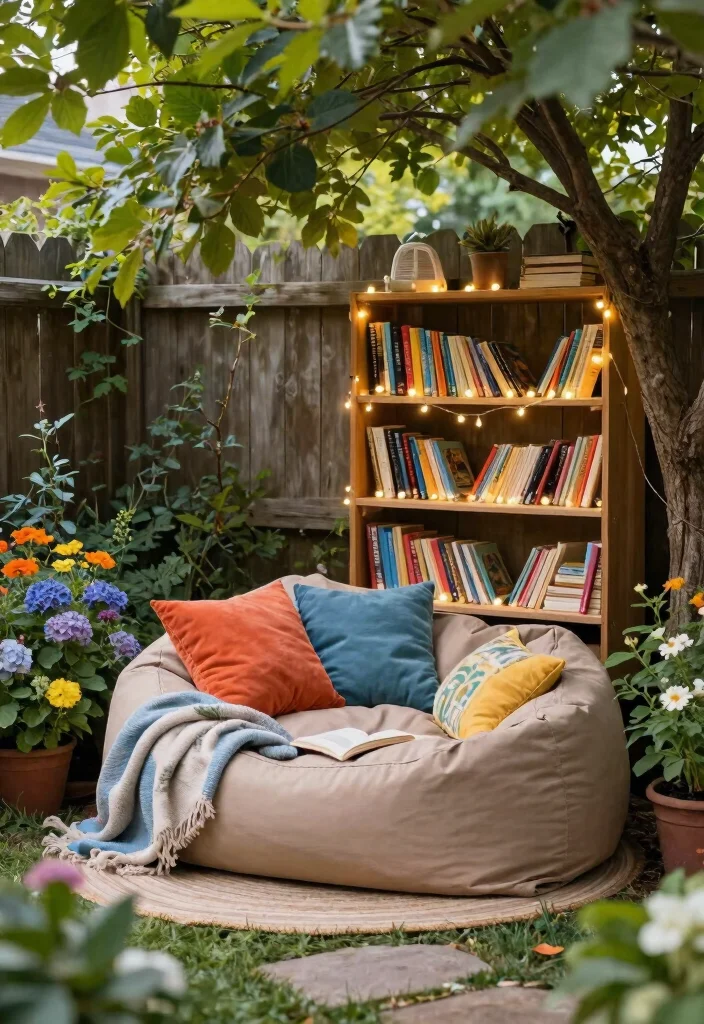 15 Backyard Playground Ideas for Small Yards With No Room to Spare - 14. Cozy Reading Nook 1