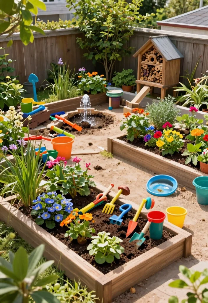 15 Backyard Playground Ideas for Small Yards With No Room to Spare - 6. Nature-Inspired Play Garden 1