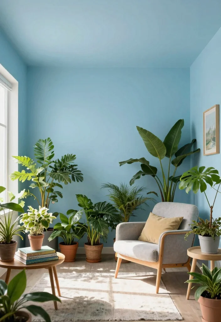 15 Ceiling Paint Colors That Make Low Ceilings Feel Higher - 15. Soft Ocean Blue 1