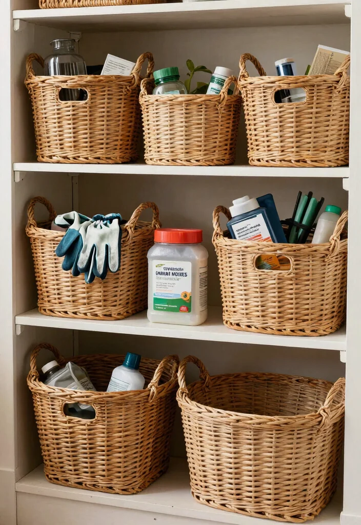 15 Outdoor Gear Organization Ideas for Tight Garages - 15. Organize with Baskets for Easy Reach 1