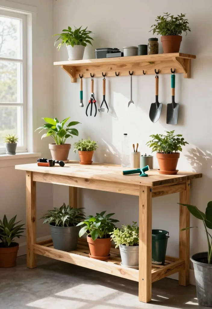 15 Outdoor Gear Organization Ideas for Tight Garages - 3. Create a Garden Tool Station 1