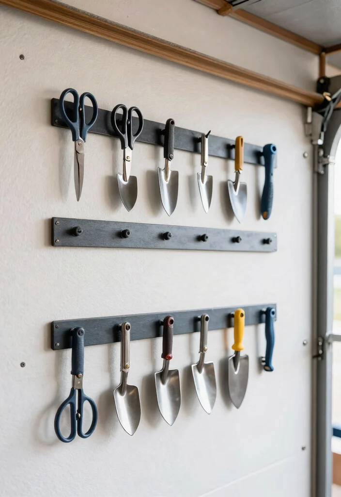 15 Outdoor Gear Organization Ideas for Tight Garages - 7. Use Magnetic Strips for Small Tools 1