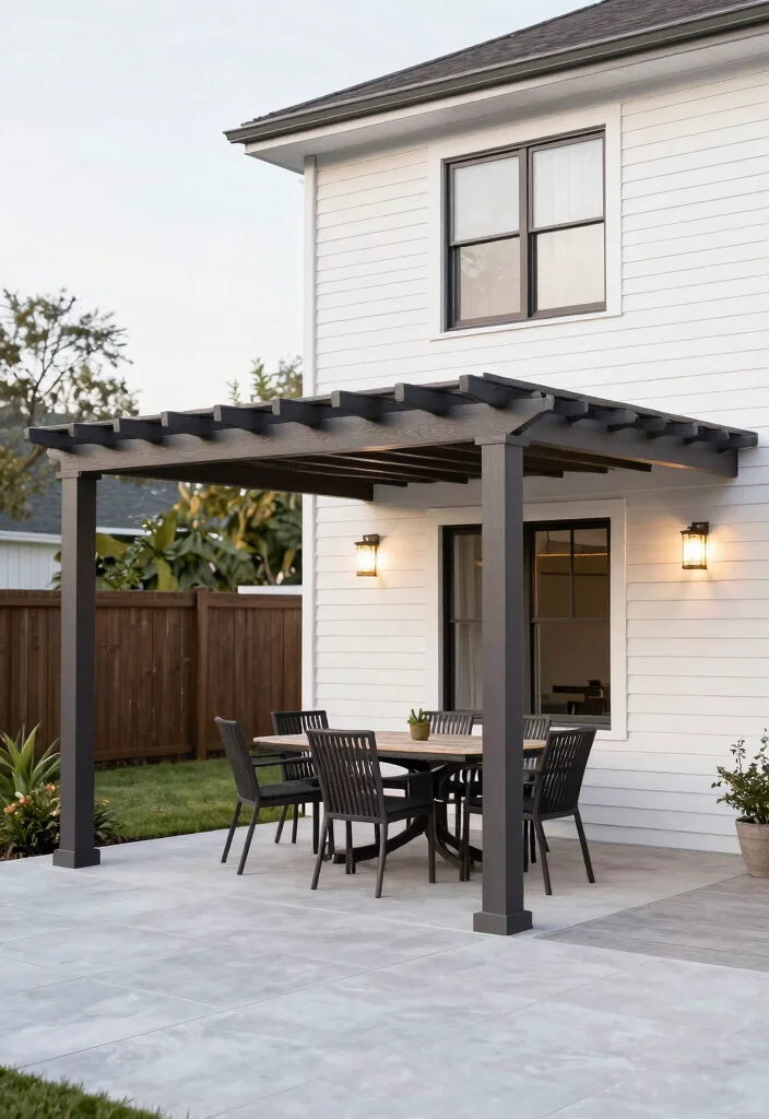 15 Outdoor Pergola Attached to House Ideas That Don't Damage Siding - 10. Multi-Functional Pergola 1