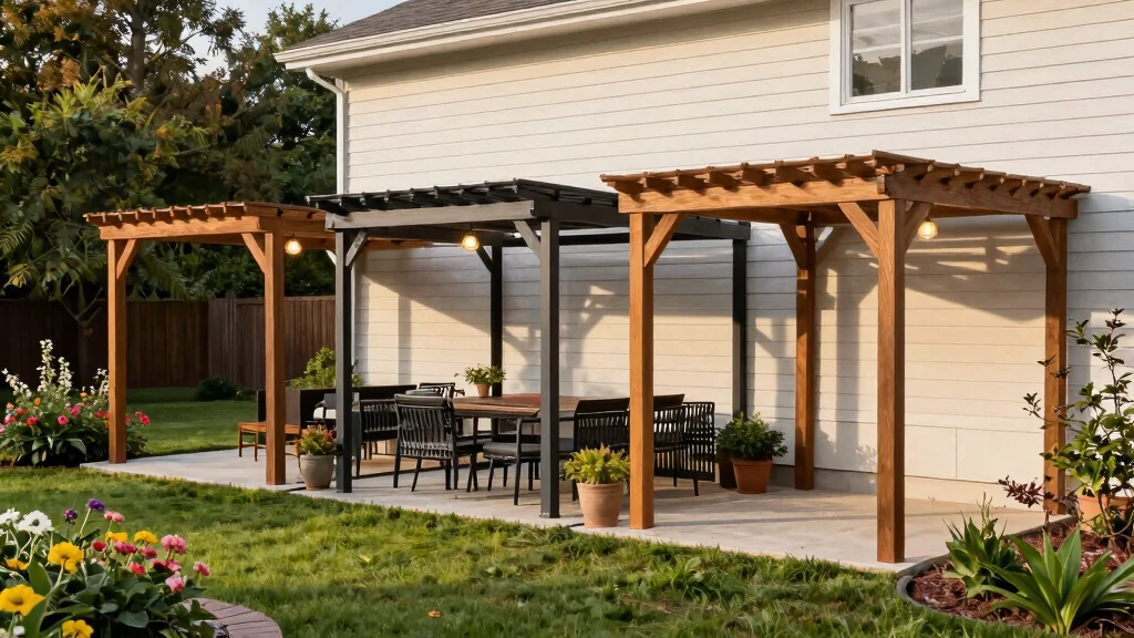 15 Outdoor Pergola Attached to House Ideas That Don't Damage Siding