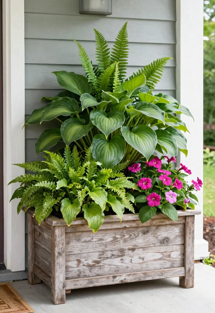 15 Shade Flower Pots Ideas for North-Facing Porches - 9. Classic Box Planters 1