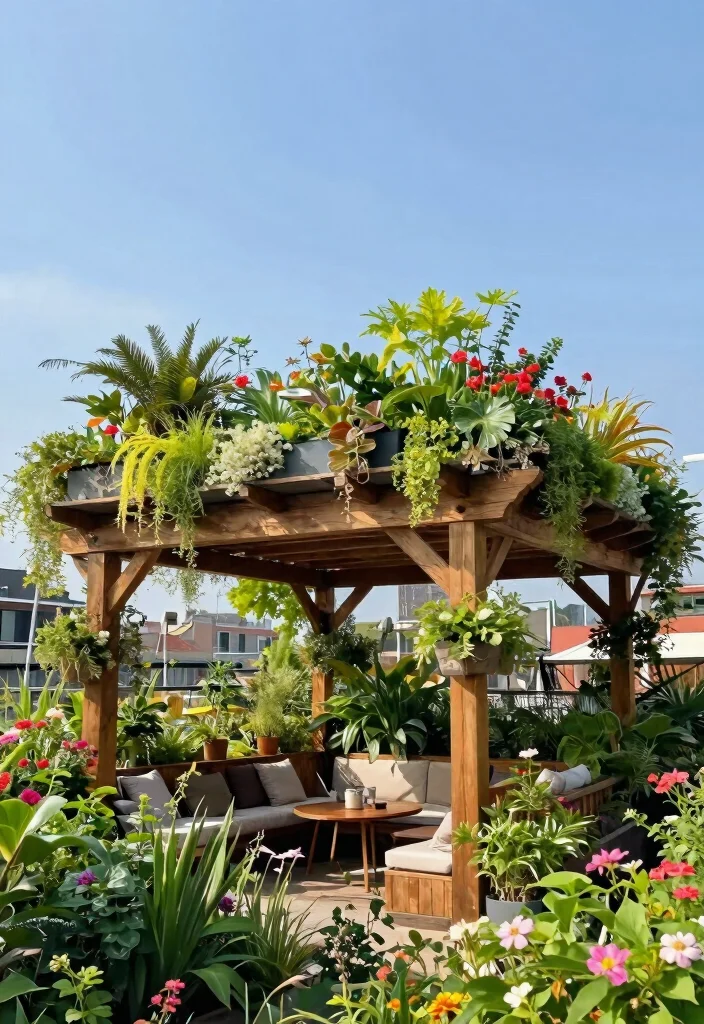 15 Wooden Pergola With Roof Ideas That Provide Full Shade and Rain Cover - 5. Biophilic Design: Living Roof Pergola 1