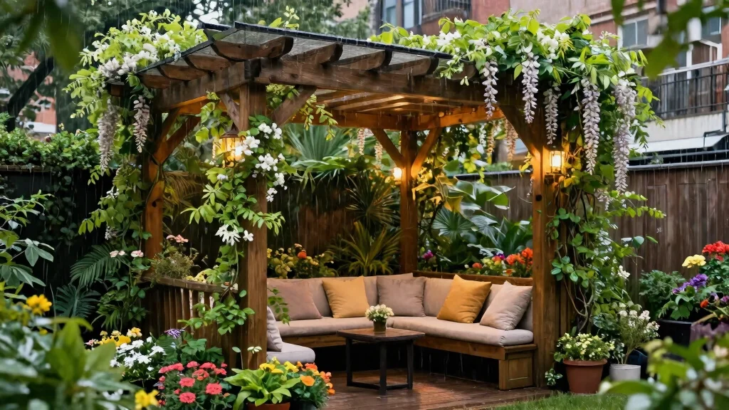 15 Wooden Pergola With Roof Ideas That Provide Full Shade and Rain Cover