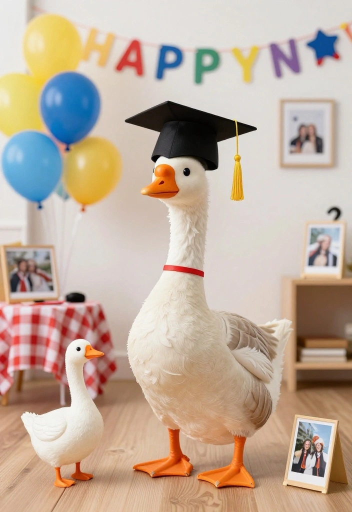 18 Porch Goose Clothes That Change With Every Season and Holiday - 12. Graduation Celebration 1