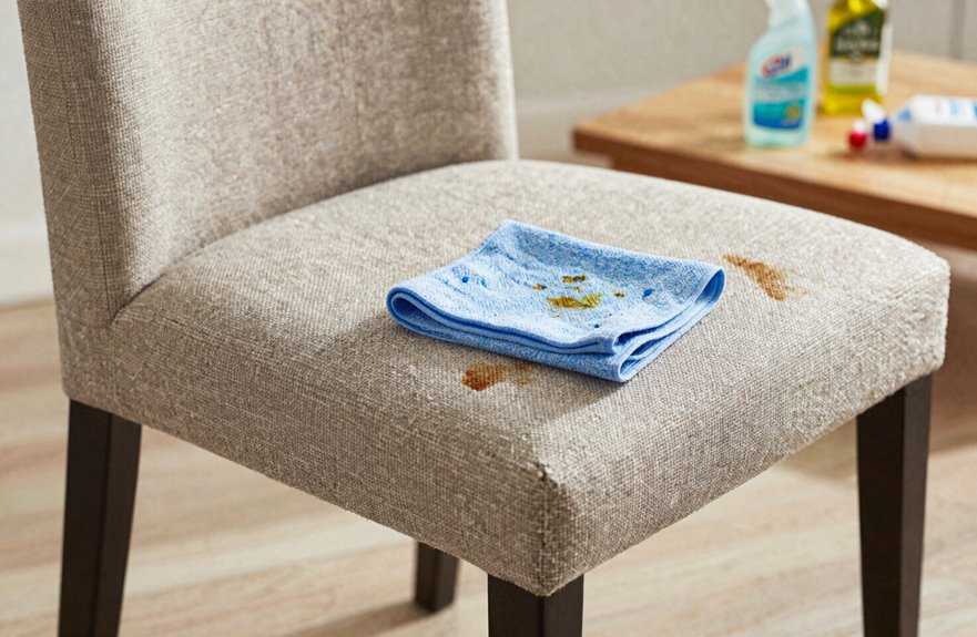 How to Clean Fabric Dining Chairs: A Step-by-Step Guide 4 blot spills from outside in