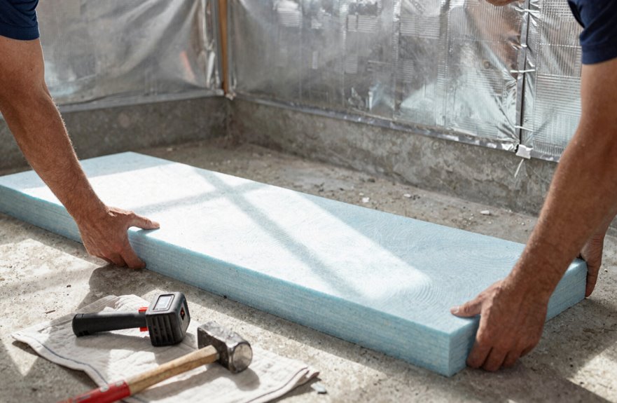 clear dry crawl space workspace