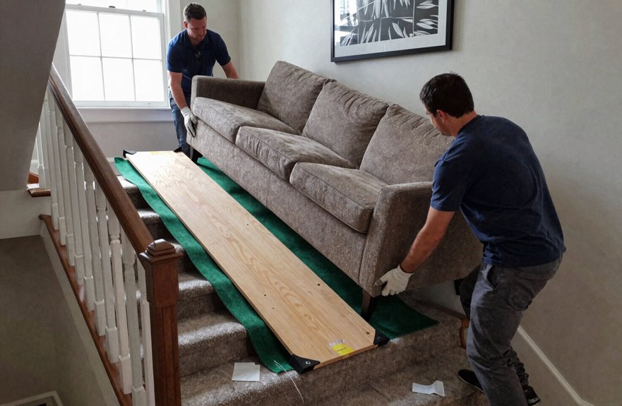 How to Move Heavy Furniture Up Stairs 4 clear path protect surfaces prevent slips