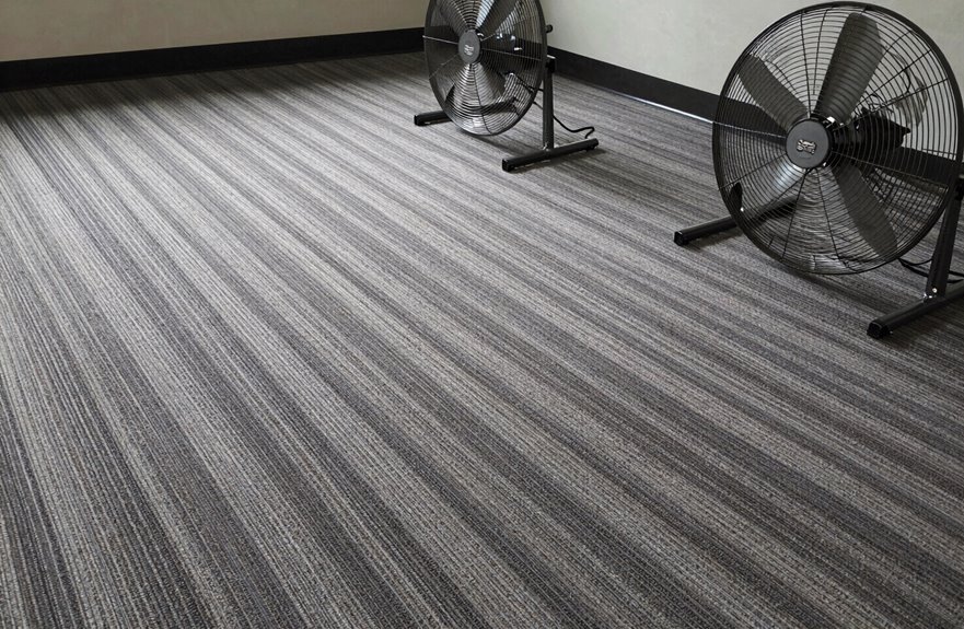 How to Dry Carpet in 5 Steps 3 cross flow airflow for carpet drying
