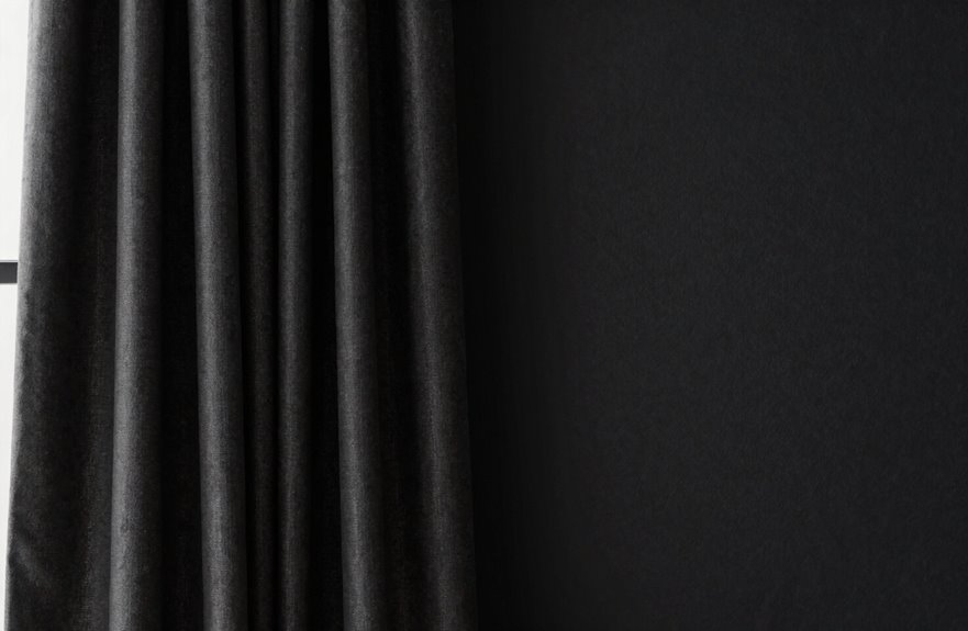 What Color Curtains Work Best? 5 dark curtains dark walls texture