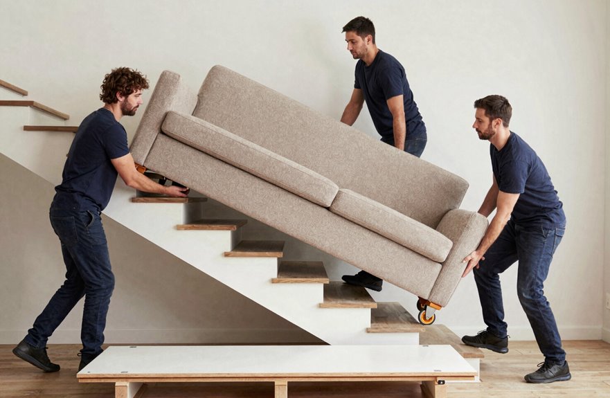 How to Move Heavy Furniture Up Stairs 5 disassemble first to lighten load