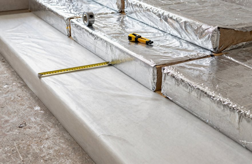 lay vapor barrier seal leaks first