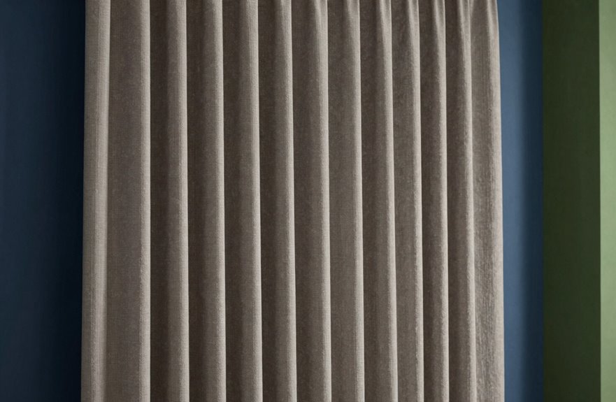 What Color Curtains Work Best? 3 neutral curtains soften blue green walls with subtle textures