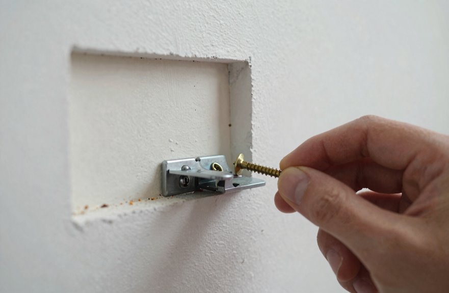patch and hide wall bracket holes