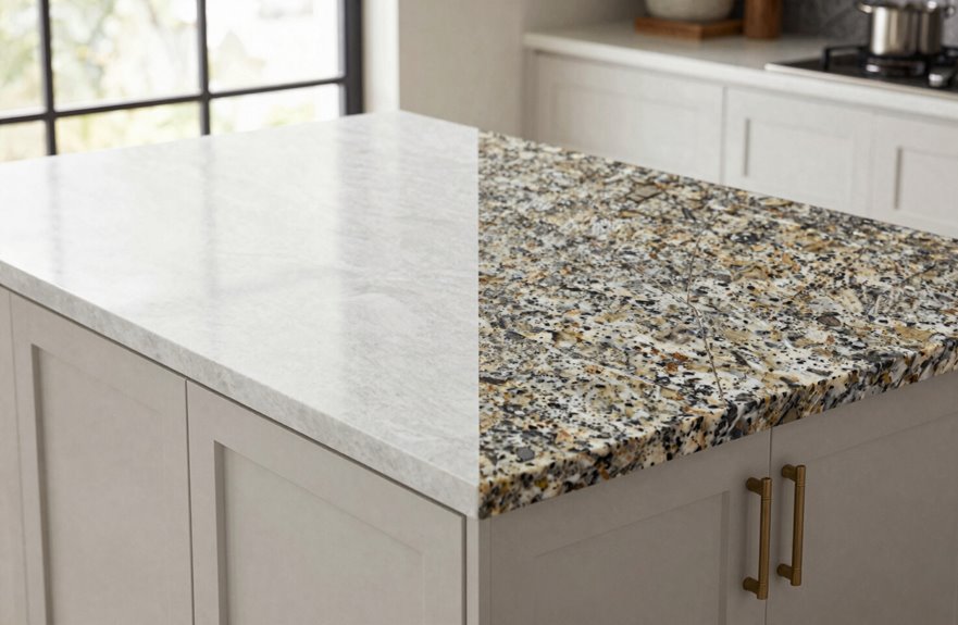 How Much Does It Cost to Replace Kitchen Countertops? 4 quartz vs granite price and durability comparison