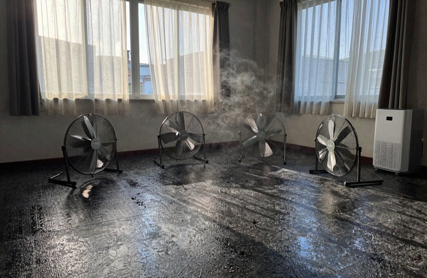 5 Steps to Clean Wet Carpet Fast 4 relentless airflow accelerates drying
