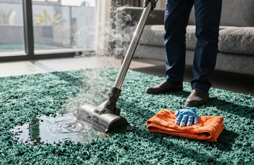 5 Steps to Clean Wet Carpet Fast 5 steam clean extract deodorize carpet