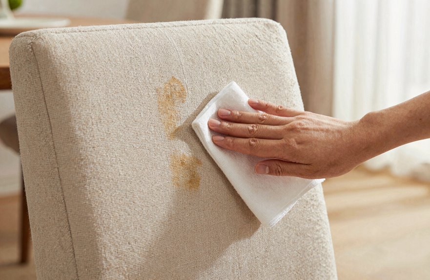 How to Clean Fabric Dining Chairs: A Step-by-Step Guide 5 test stain blot rinse dry