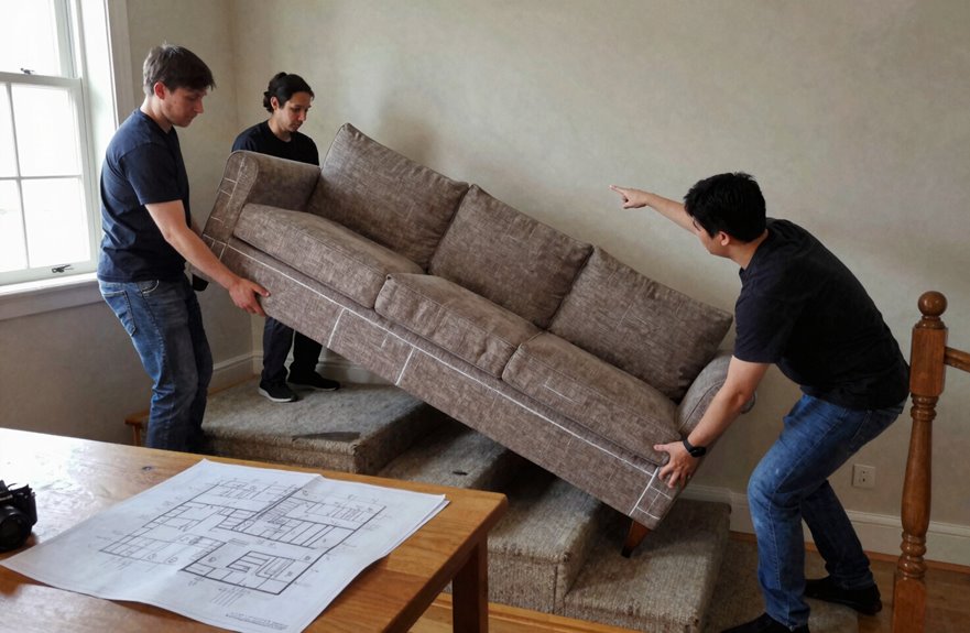 How to Move Heavy Furniture Up Stairs 2 walk the entire moving route carefully