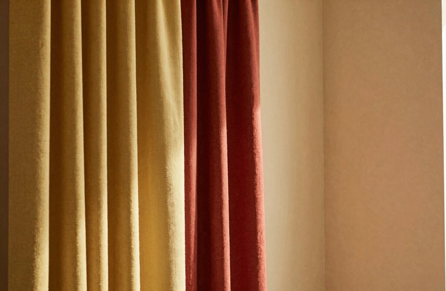 What Color Curtains Work Best? 4 warm toned walls neutral drapes harmonize