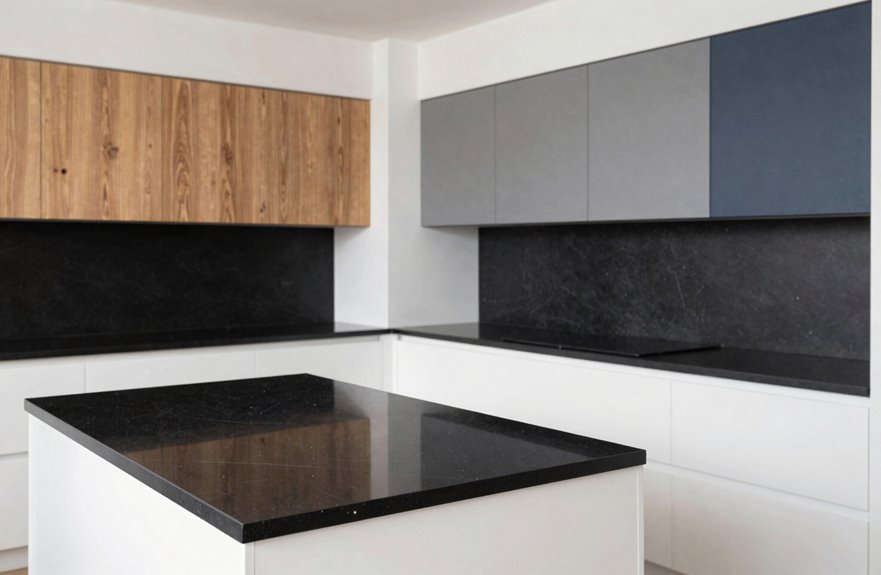 5 Cabinet Colors That Go Stunningly With Black Countertops 1 white cabinets black countertops pairing